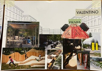 Una piazza verde per relax e shopping