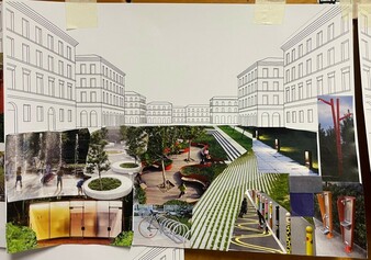 Percorsi ciclopedonali tra verde e fontane