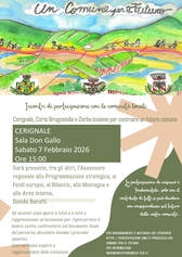 Locandina incontro a Cerignale, Sala Don Gallo, Sabato 7 Febbraio 2026 - Ore 15:00