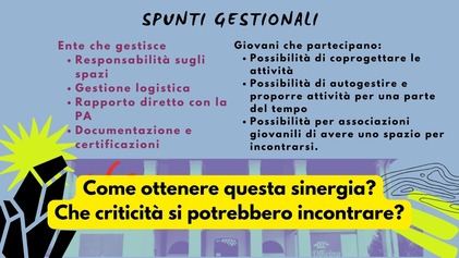 Spunti per la proposta di modalità di gestione