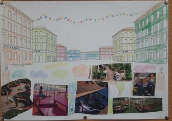 Sosta divertente e colorata