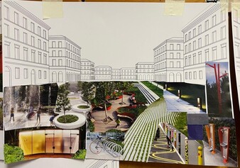 Percorsi ciclopedonali tra verde e fontane