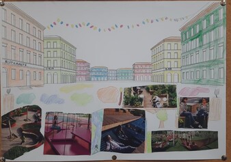 Sosta divertente e colorata